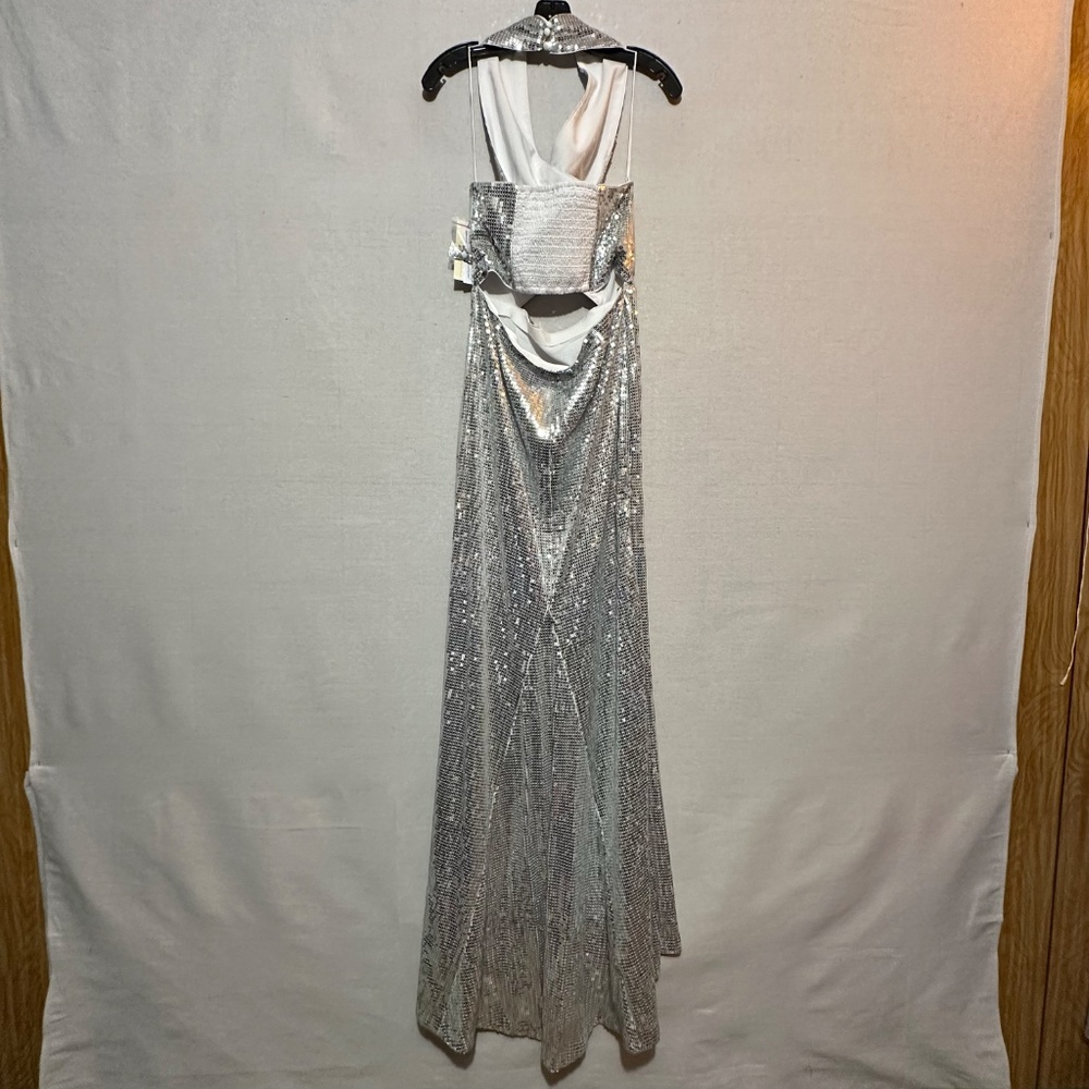 NWT Alice and Olivia May Halter Neck Sequin Gown - size 12 - Picture 5 of 9